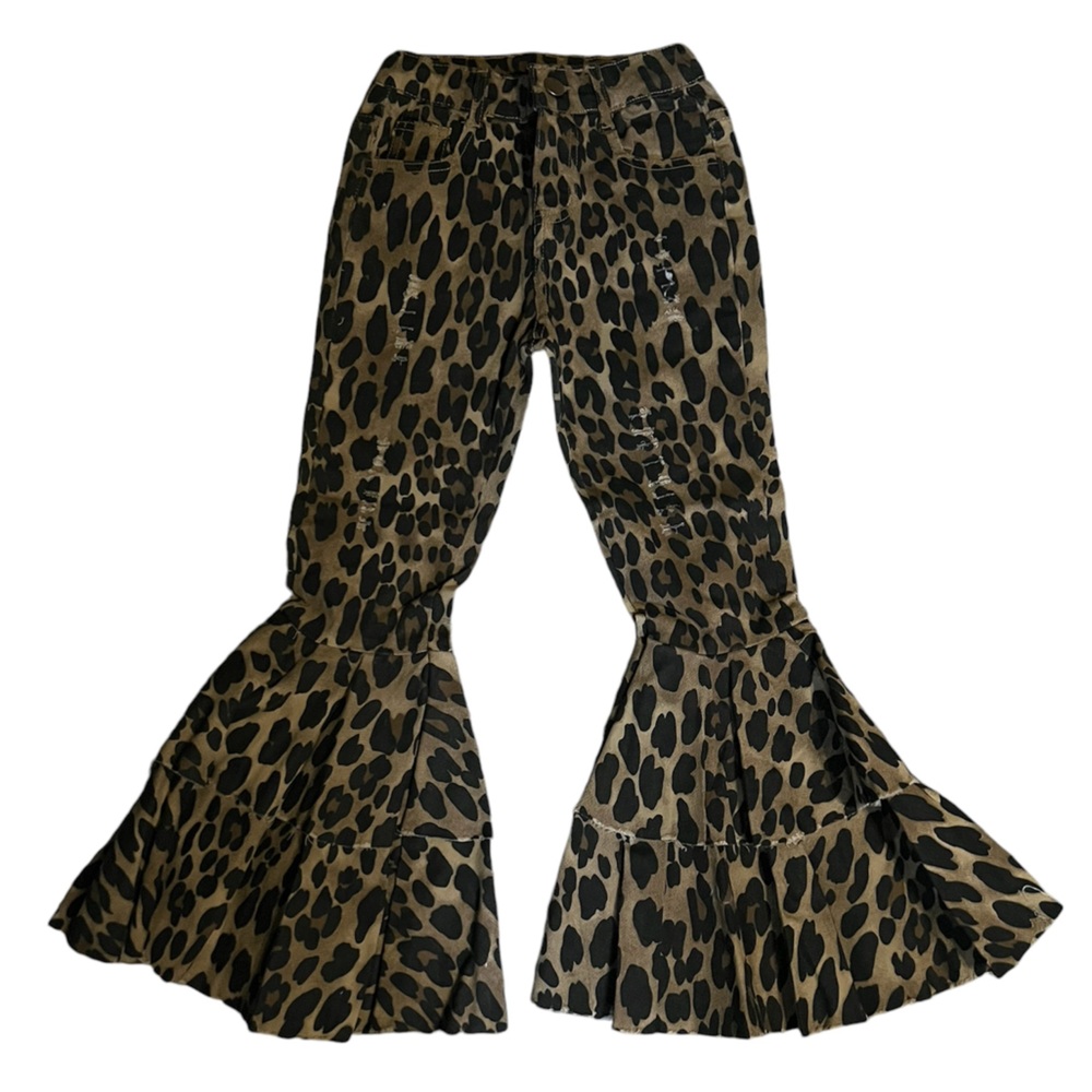 NEW Girls Leopard Bell bottoms